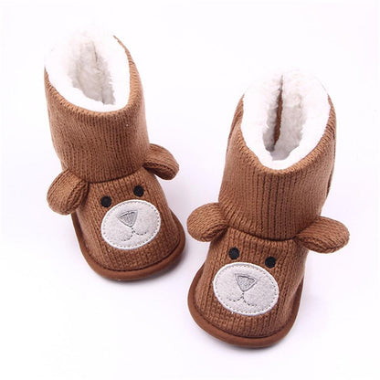 Baby Girls Boys Winter Boots Soft Infant Toddler Newborn Cute Cartoon Shoes Lightweight Snowproof Shoe