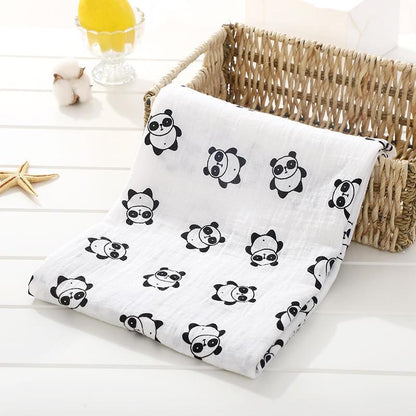 Muslin Cotton Diaper Baby Blankets Newborn Swaddle Blanket Infant Multi Purpose Bath Towel