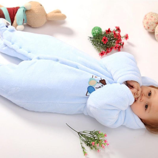 Modern Winter Baby Bear Animal Costume Hooded Romper Warm Flannel Plush Jumpsuit For Girls and Boys