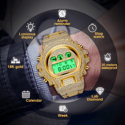 Men's Watches Luxury LED Digital Quartz Gold Watch Men G Style Shock Proof AAA Male Wrist Watches For Men and Boys