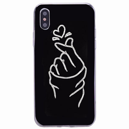 Cute Hearts Pattern Slim Thin Soft Shockproof Silicone Protective Case Case For Iphone 11 Case Cover Silicone Soft Cover For Iphone 5 5s Se 2020 6s 7 8 Plus Xs 11 Pro Max X Xr