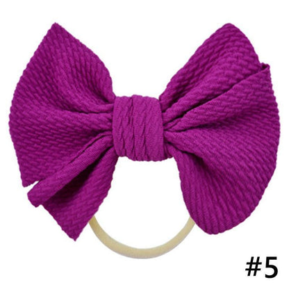 Headband Bow Girl Headbands Nylon Elastic Hair Accessories Photography Props For Baby Girls In Elegant Design