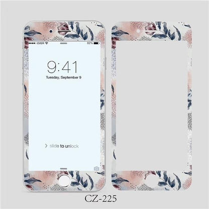 3D Curved Edge Tempered Glass for iPhone 6 6s 7 8 Plus Fashion Flowers Pattern Screen Protector Protective Film Tempered Glass Screen Protector Designed for iPhone