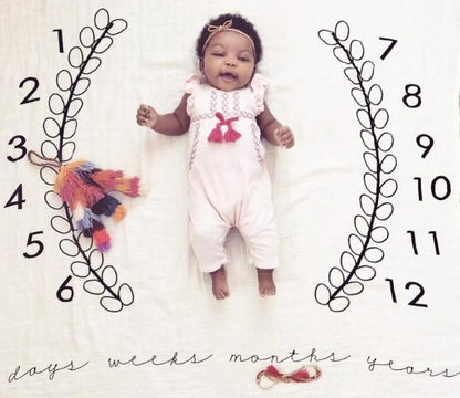 Newborn baby Monthly Growth  Blanket Photography Props Background Cloth For Baby