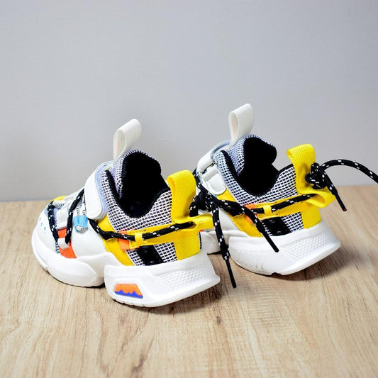 New Kids Shoes Toddler Girls Boy Sneakers Lace Up Design Mesh Breathable Children Tennis Fashion Little Baby Shoes