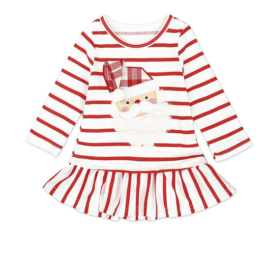 Baby Girls Long Sleeve Stripe Christmas Outfits Dress For Girls Clothes Unique Design Excellent Look