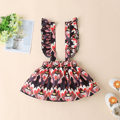Newborn  Baby Romper Suspender Dress  Set Winter  Girls Outfits Unique Design Perfect Gift