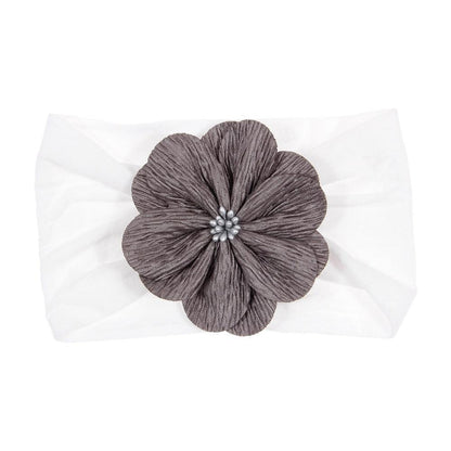Cute 1PCS Baby Girls Lotus Flower Nylon Headband Knot Elastic Newborn Toddler Headwraps Kids Hair Accessories Gifts