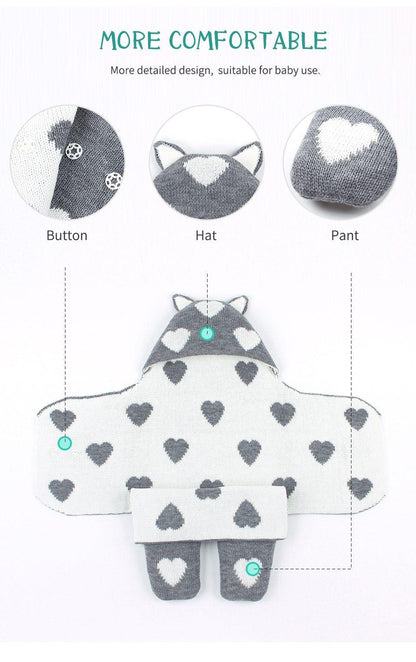 Baby Sleeping Bags Envelope Winter Warm Knitted Sleep sacks for Newborn Infant Stroller Bed Swaddle.