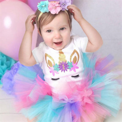 Modern New Tutu Dress Toddler Girls 1st Birthday Party Outfits Princess Costumes for 12 months Girls