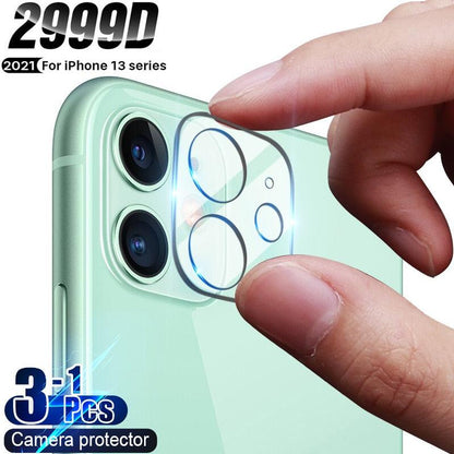 3pcs Camera Lens Tempered Glass For iPhone 11 12 13 Pro XS Max X XR Camera Protector For iPhone 11 7 8 6 6S Plus SE Camera Glass Case Scratch Resistant Tempered Glass