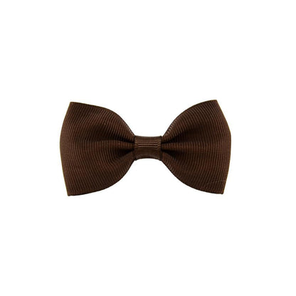 Colorful Mini Bow Tie Hair Clip Small Sweet Solid Ribbon Bow Safety Hair Clips Hairpins Baby Girl Hair Accessories