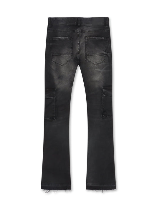 Jordan Craig Cargo Stacked Jean - Black