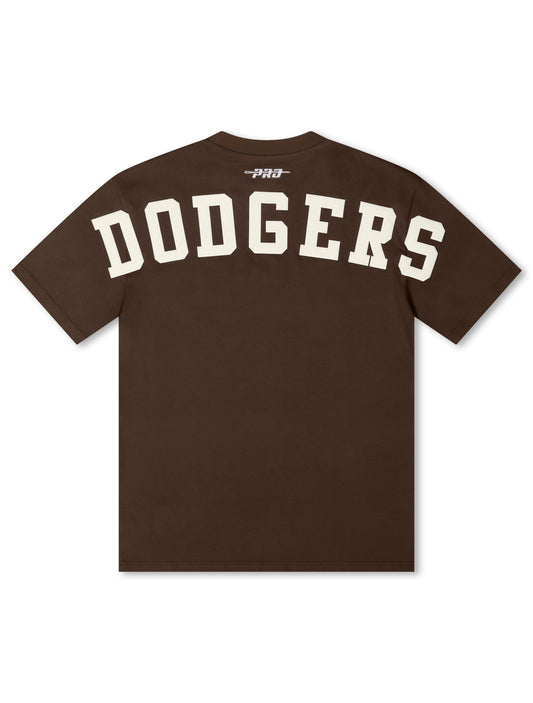Pro Standard La Dodgers Wingspan Drop Shoulder Tee - Brown