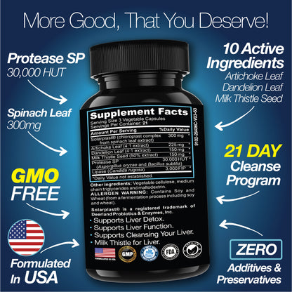 Liver Cleanse Detox & Repair - 21 Day Cleanse - Natural Liver Support Supplement with Milk Thistle