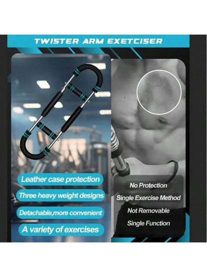 Twister Arm Trainer Chest Workout Equipment for Men & Women, Adjustable 5 Resistance (40-130 lbs) Home Gym Strength Trainer