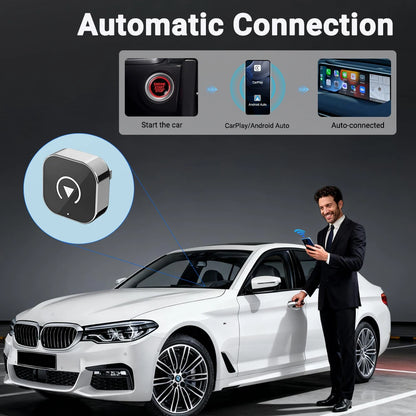 XUDA 2in1 Wireless CarPlay Adapter Android Auto AI Smart Box Car Intelligent Systems For VW Toyota Nissan Honda Ford Benz