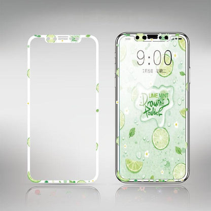 Flowers Screen Protector For iPhone 11 12 13 Pro Max Soft Edge Tempered Glass For iPhone XS MAX XR 13mini Lovely Protect Film Floral Design Tempered Glass Screen Protector For iPhone