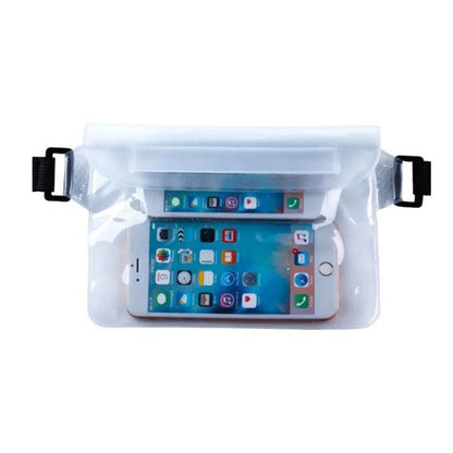 Waterproof Waist Bag Screen Touchable Phone Bag With Adjustable Belt 3 Layers High Waterproof Sealing Swimming Bag Large Size Transparent Underwater Protection Bag For iPhone Mobile Phone Pouch