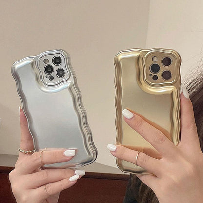 Women Luxury Gold Color Shockproof Phone Case for iPhone 14 13 12 11 Pro Max X Xs Max XR Shock-Absorbing Elegant Shiny Case for iPhone Strong iphone Back Cover