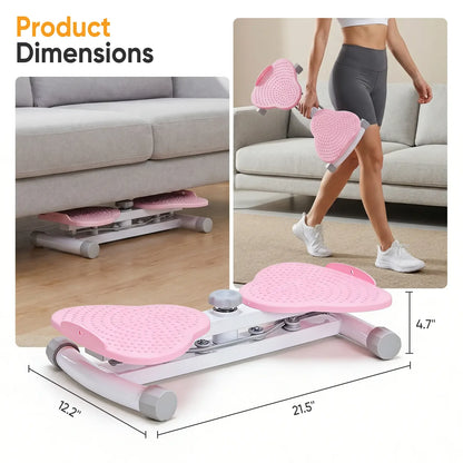 Waist Twister Machine Exercise, Ab Twister Board with 300 lbs Capacity, Quiet Home Gym Equipment for Core Whole Body Workout