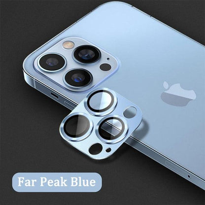Camera Lens Protector on For iPhone 14 13 12 Pro Max 13Mini Tempered Glass For iPhone 11 13 14 Pro 14Plus Metal Camera Protector Camera Film Protective Lens Case