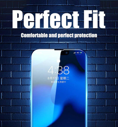 4PCS Tempered Glass For iPhone 11 12 13 14 Pro MAX XR X XS Max Screen Protector on For iPhone 12 11 13 14 Mini 7 8 6 Plus Glass Edge- Bubble Free- Scratch Resistant Protective Film For iPhone