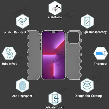 Full Cover Butterfly Film For iPhone 14 13 12 11 Pro Max 14 Plus 13 12 Mini Lens Cover For iPhone XR X XS Max Film Soft Screen Protector  Full Coverage Clear HD Phone Protector