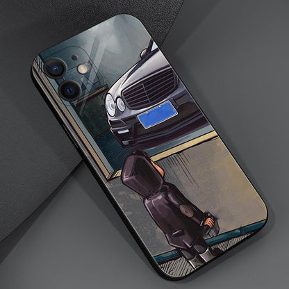 Boy Girl See Cool Sports Car Drift Case For iPhone 14 13 12 11 Pro Max Cover X XR XS Max 12Mini 13Mini 6 6S 7 8 Plus 5 5S Slim Back Cover Designer Matte Finish Hard Ultra Protective & Anti Shock