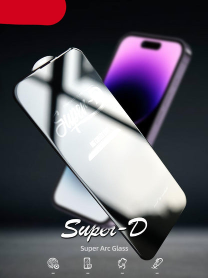 2PCS Super Glass for iphone 14 13 Pro Max screen protector best Oleophobic Coating 2.5D edge full glue cover for iPhone 14 13 mini Black Edge 9H Tempered Glass Film Case-Friendly HD Clear Screen Protector For iPhone