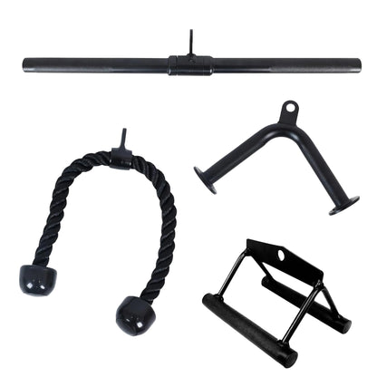 Tricep Press Down & LAT Pulldown Attachments ，Cable Machine Accessories，with V Handle, Rotating Bar, Tricep Rope, V-Shaped Bar，f