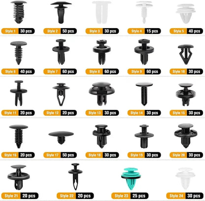800pcs-100Pcs Car Fastener Clip Kit Fender Rivet Plastic Clips Auto Body Push Retainer Pin Rivet Bumper Door Trim Panel Repair