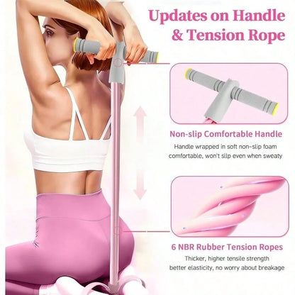 Pedal Resistance Bands With Handles, Durable 6-Tubes Multifunction Pedal Resistance Band, Natural Rubber Foot Pedal Resistance Bands, Fitness Resistance Bands For Abdomen, Waist, Arm, Leg