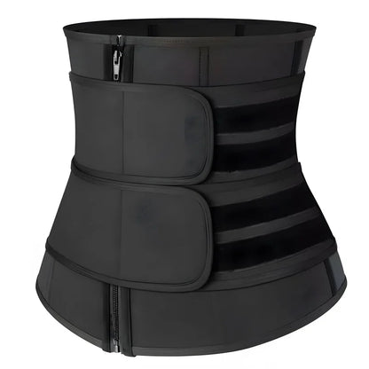 Sculpt & Lift Waist Trainer Waist Trainer, Trimmer, Cincher, Body Shaper, Belly Band- Double Belt Zipper Stomach Wraps for Weight Loss & Postpartum Recovery High Compression Zipper Corset with Adjustable Dual Straps for Shape