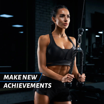 Tricep Press Down & LAT Pulldown Attachments ，Cable Machine Accessories，with V Handle, Rotating Bar, Tricep Rope, V-Shaped Bar，f