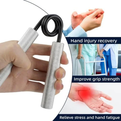 No Slip Heavy-Duty Metal Grip Strength Trainer Grip for Muscle Building Hand Rehabilitation Home Gym Exerciser Training