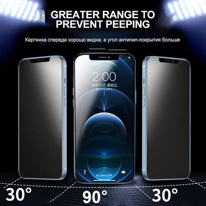 Full Cover Ceramics Privacy Glass For iPhone 12 11 13 Pro Max mini Screen Protector For iPhone XS MAX X XR 8 7 6 6S Plus SE 2020 Privacy Tempered Glass Screen Protector Alignment Frame Bubble Free Case Friendly Glass Screen Protector For iPhone