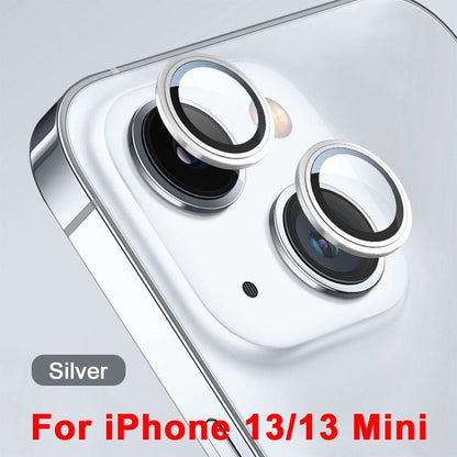 3D  Protective Glass Camera Protector Cover For iPhone 13 Pro Max i Phone 13Pro 13 Mini Rear Lens Metal Ring Protect Camera Lens Case Individual Metal Scratch Resistant HD Clear Case Tempered Glass Camera Case