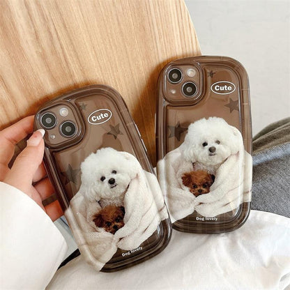 Cute Scottish Plaid Lattice Soft Case For Iphone 14 13 12 11 Pro Max X Xr Xs Max Lovely Dog Shockproof Protective Cover Checkered Plaid Soft Silicone Case