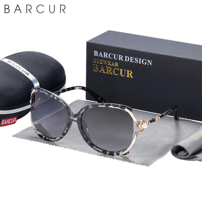 BARCUR Sunglasses Trendy Butterfly Design Fashion Women Sunglasses Polarized Lens Ladies Sun Glasses UV400 Protection for Hot Summer Days