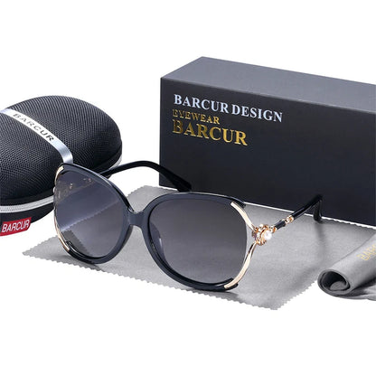 BARCUR Sunglasses Trendy Butterfly Design Fashion Women Sunglasses Polarized Lens Ladies Sun Glasses UV400 Protection for Hot Summer Days
