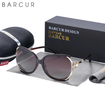 BARCUR Sunglasses Trendy Butterfly Design Fashion Women Sunglasses Polarized Lens Ladies Sun Glasses UV400 Protection for Hot Summer Days