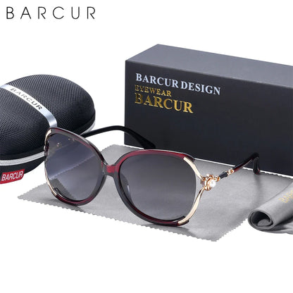BARCUR Sunglasses Trendy Butterfly Design Fashion Women Sunglasses Polarized Lens Ladies Sun Glasses UV400 Protection for Hot Summer Days