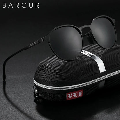 BARCUR Trendy Sunglasses Women’s Polarized Round Frame – Timeless Fashionable Sun Glasses for Driving Casual Wear – UV400 Protection Anti-Reflective Lenses