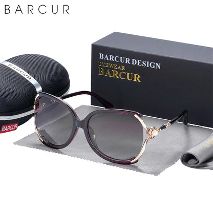 BARCUR Sunglasses Trendy Butterfly Design Fashion Women Sunglasses Polarized Lens Ladies Sun Glasses UV400 Protection for Hot Summer Days