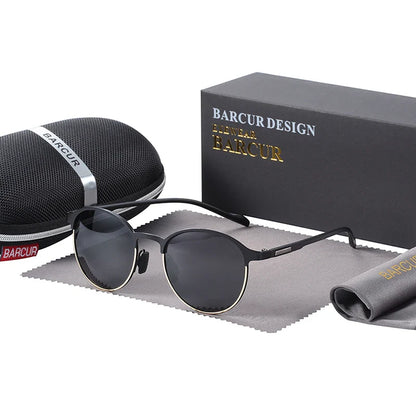 BARCUR Trendy Sunglasses Women’s Polarized Round Frame – Timeless Fashionable Sun Glasses for Driving Casual Wear – UV400 Protection Anti-Reflective Lenses
