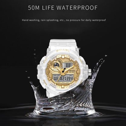 Sport Digital Watch for Men and Woman With Luminous Dual Time Waterproof 5 Bar Modern Men's Military Wristwatch WIth Night Mode