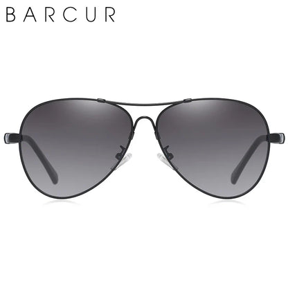 BARCUR Polarized Pilot Sunglasses for Men – Stylish Anti Blue Light UV400 Protection Gradient Mirror Lens Stainless Steel Trendy Frame – Fashion Aviator Sun Glasses for Men Ideal for Driving Travel Summer & Outdoor Activities
