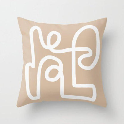Abstract Line Drawing Cushion Case Modern Abstract Painting Pillow Case Beautiful Art Cushion Covers Art Sofa Pillows Case Livingroom Decorative Pillow 45x45CM