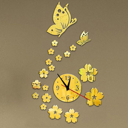 Acrylic Clocks Watch Wall Clock Modern Design 3D Mirror Watches Home Decoration Living Room 3D Mirror Surface Wall Clock Creative Mute Wall Stickers for Home Living Room Office Decoration Gifts